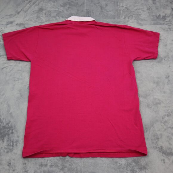 Gopher Shirt Womens L Pink Short Sleeve Collared Graphic Print Casual Outwear - Picture 11 of 15